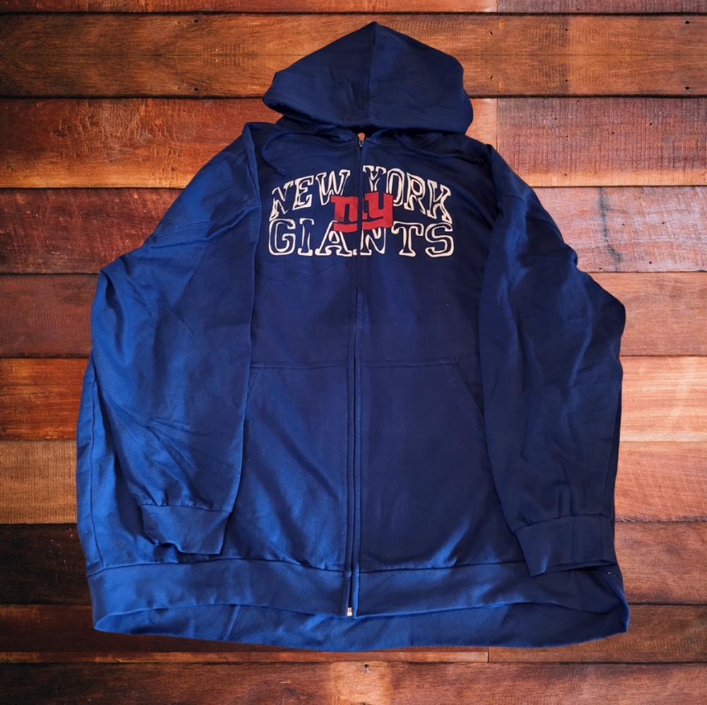 New NFL Mens New York Giants Zip Up Hoodie